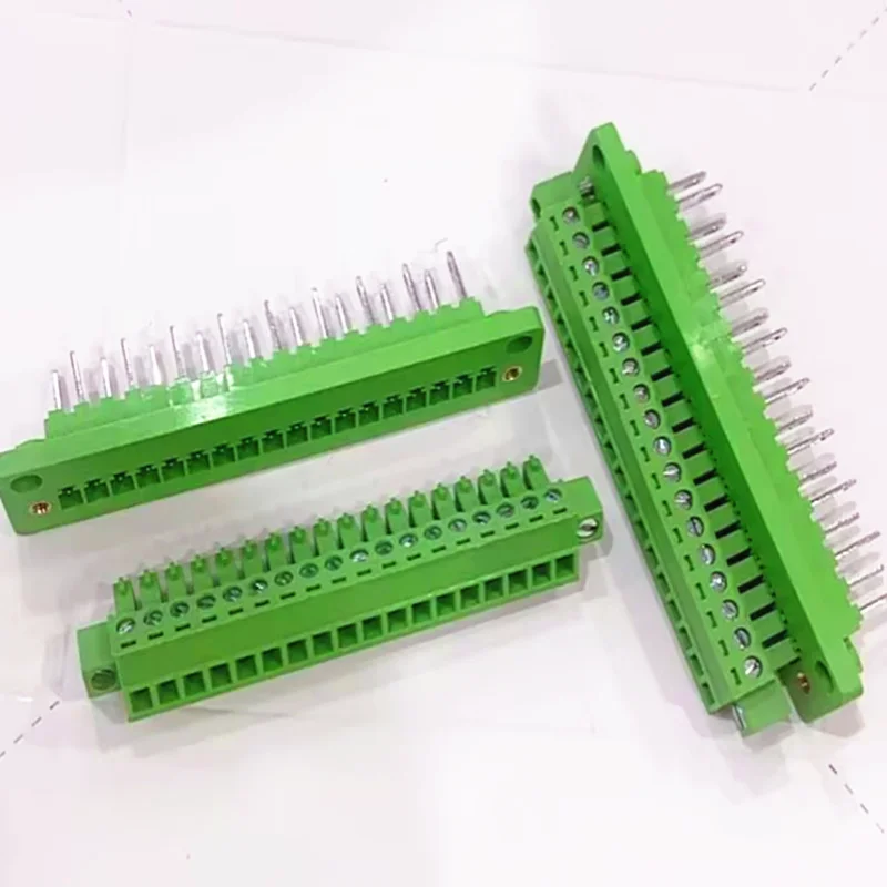 10sets 15EDGWB+KM-3.81mm Through-wall plug-in terminal block with flanged fixed panel connector row line arc