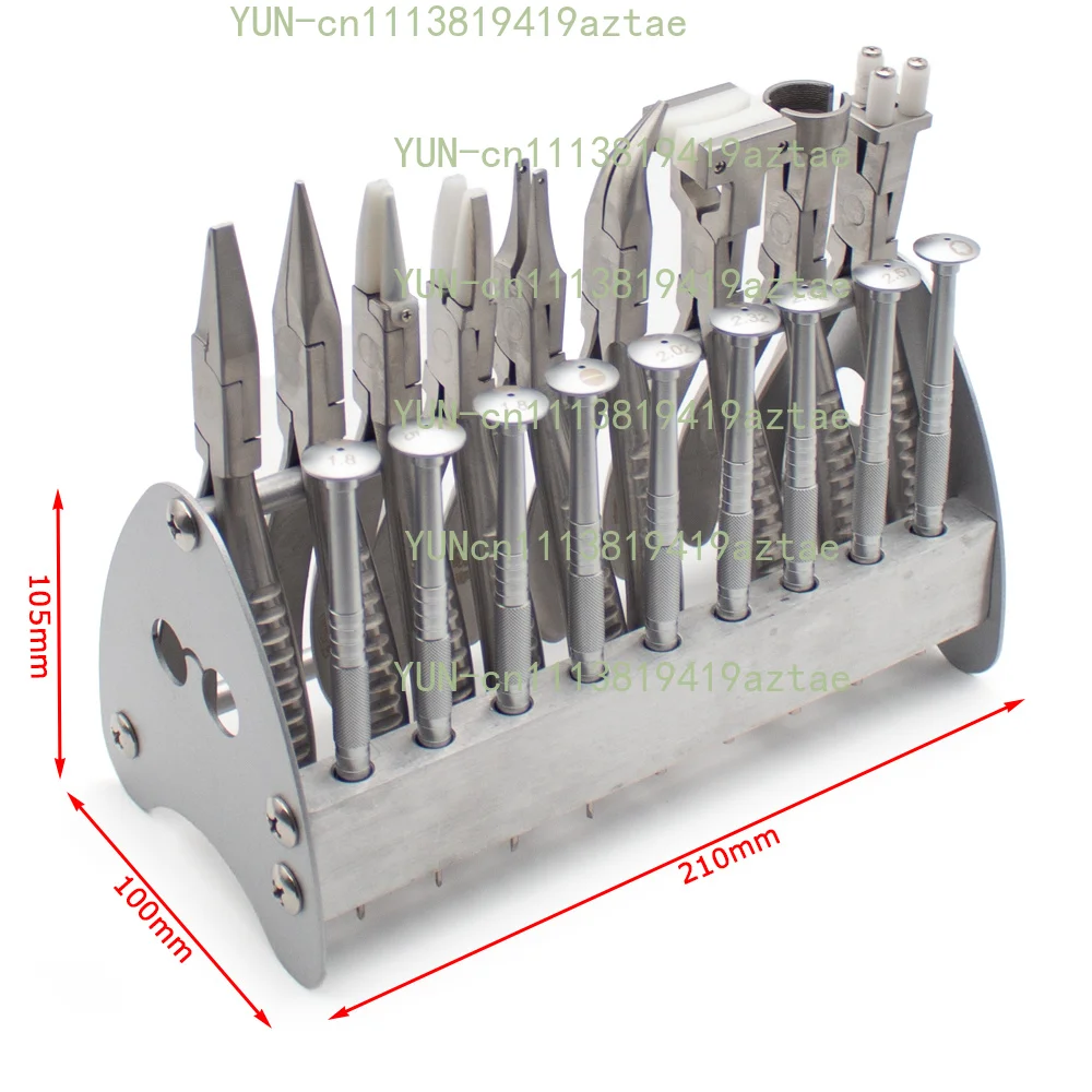 Eyeglass Repair Tool Kit - Professional Adjustment Tools, Plier Set, Screwdriver & Storage Rack for Glasses Frame Tightening
