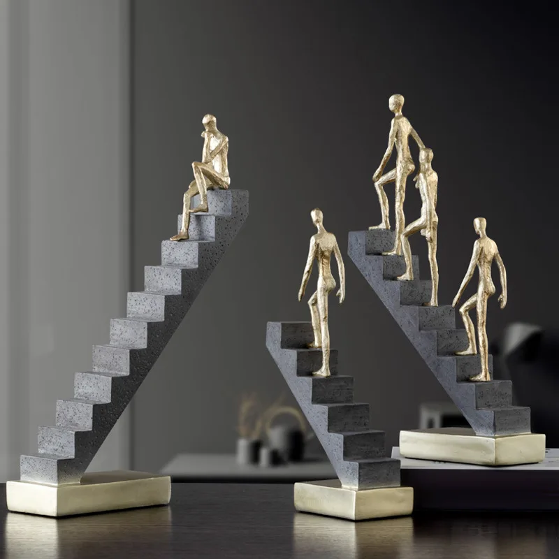 

Modern light luxury abstract art stair figure ornament, decoration home decoration office wine cabinet decoration