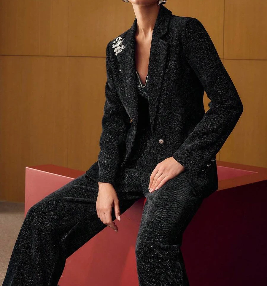 Elegant Women's Suit Formal Dresses Gowns Appliques Lace Jacket Coat And Pants For Female 2 Pieces Suits Customized