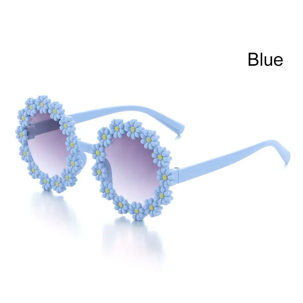 Fashion Kids Daisy Sunglasses Children Round Flower Sunglasses Outdoor Sun Protection Eyewear Driving Cycling Shades