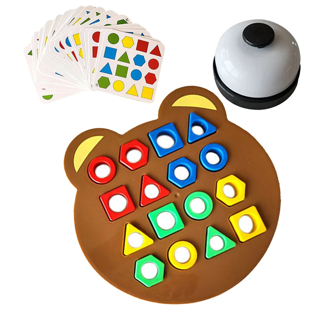 1 set 1 set geometrische vorm bordspel voor peuters van 2-4 jaar kleuraanpassing leerspeelgoed, zintuiglijk sorteerspeelgoed, vroeg