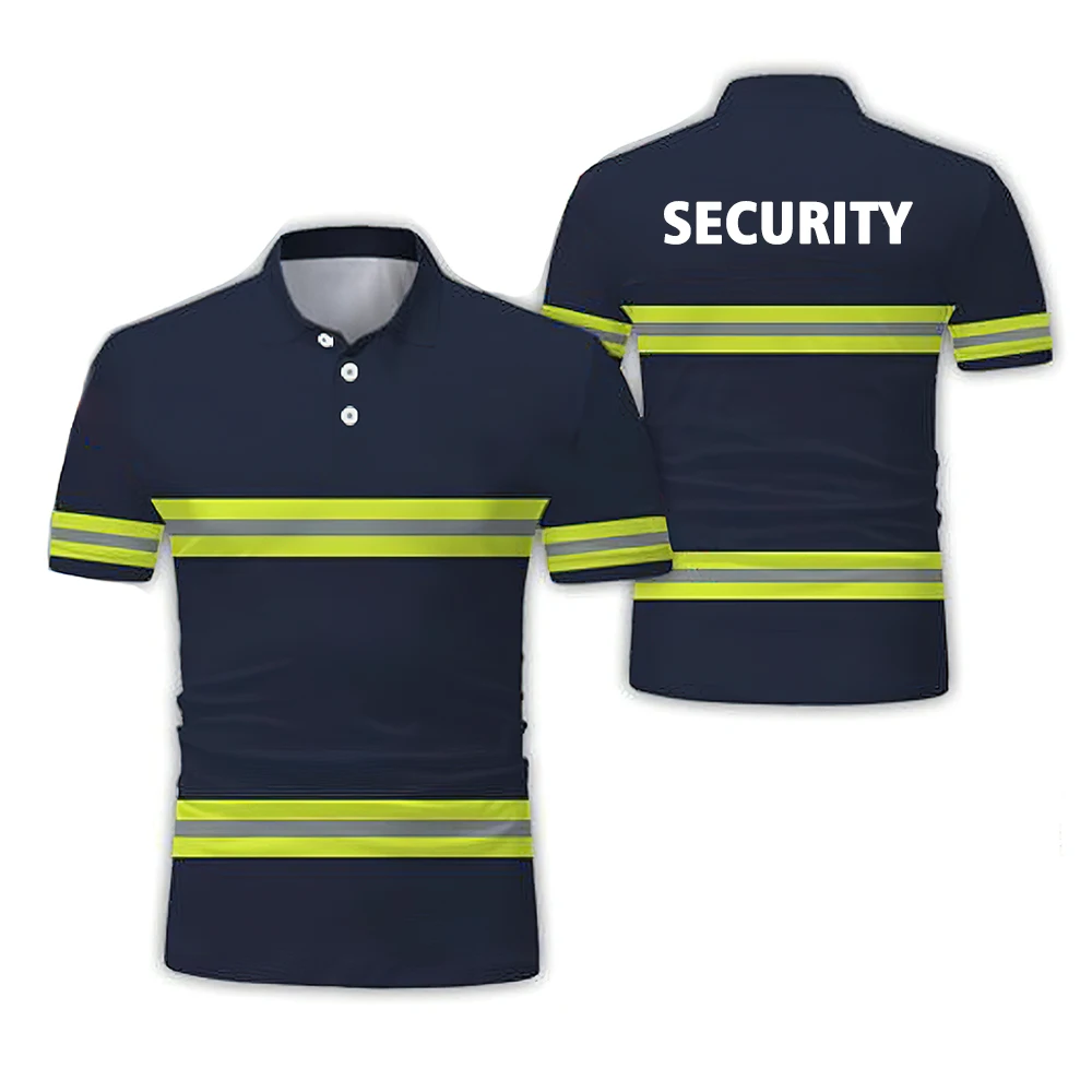 Security Project Classic Safety Clothing Polo Shirt Guard Men\'s Work Uniform Construction Shirts Breathable T Shirts Wholesale