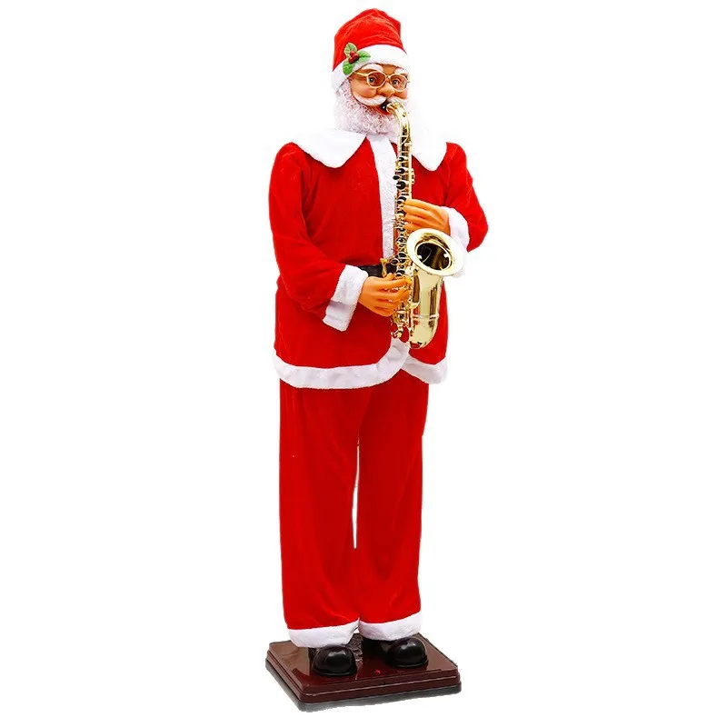1.8 meters electric music Santa Claus dancing scene decoration shopping mall hotel festive atmosphere ornament