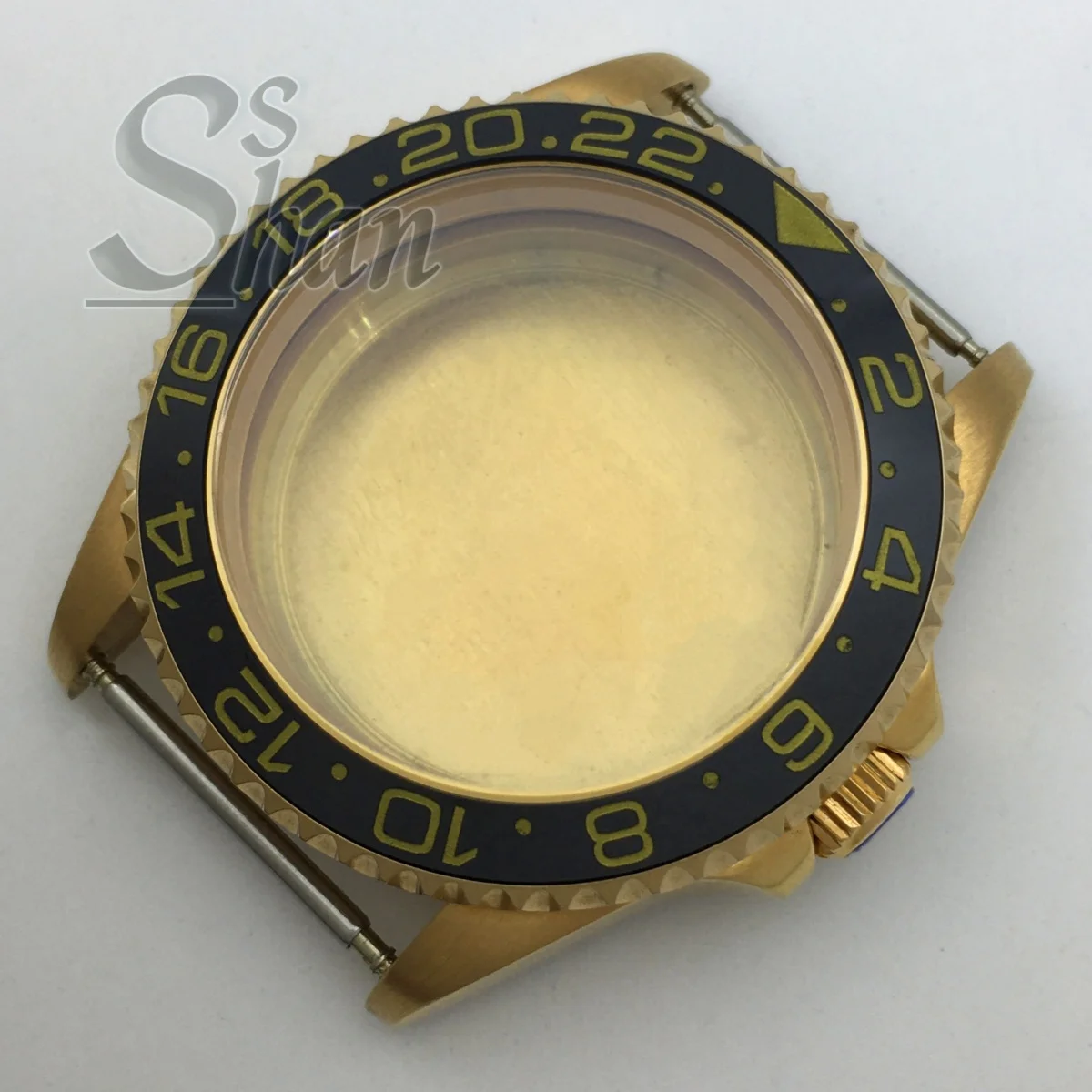 

Корпус для дайверских часов 40 мм, золотой, с сапфировым стеклом, керамическим безелем, водонепроницаемость 10ATM, подходит для механизмов NH35, NH34, PT5000, ETA2824, Miyata.