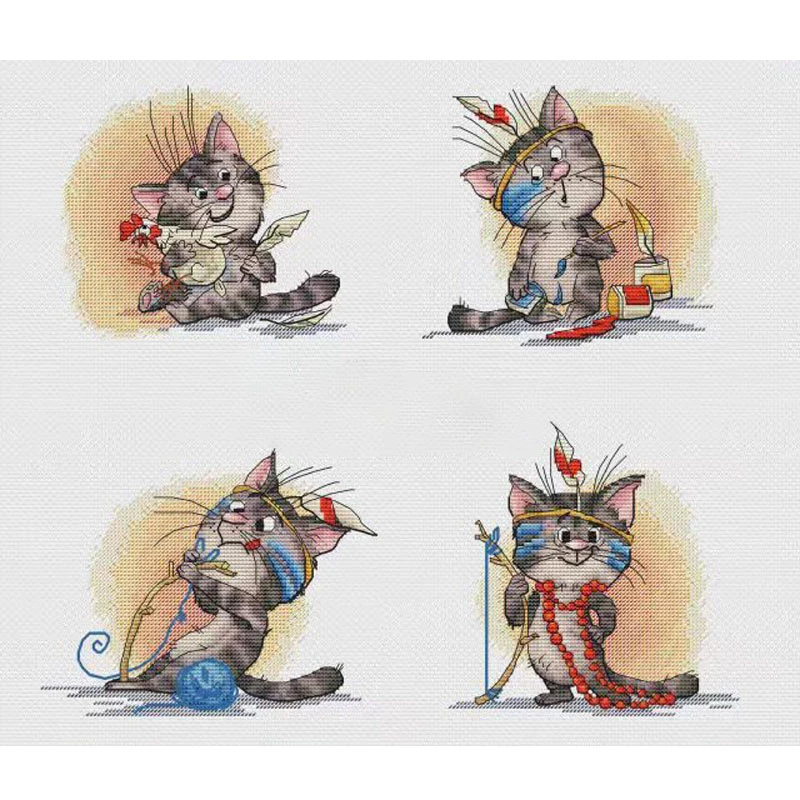 

4915 Cross Stitch Kits Sets For Embroidery Cross-stitch Cross Stitch Complete Kit Stich Cross Stitch Set Needle Arts & Craft DIY