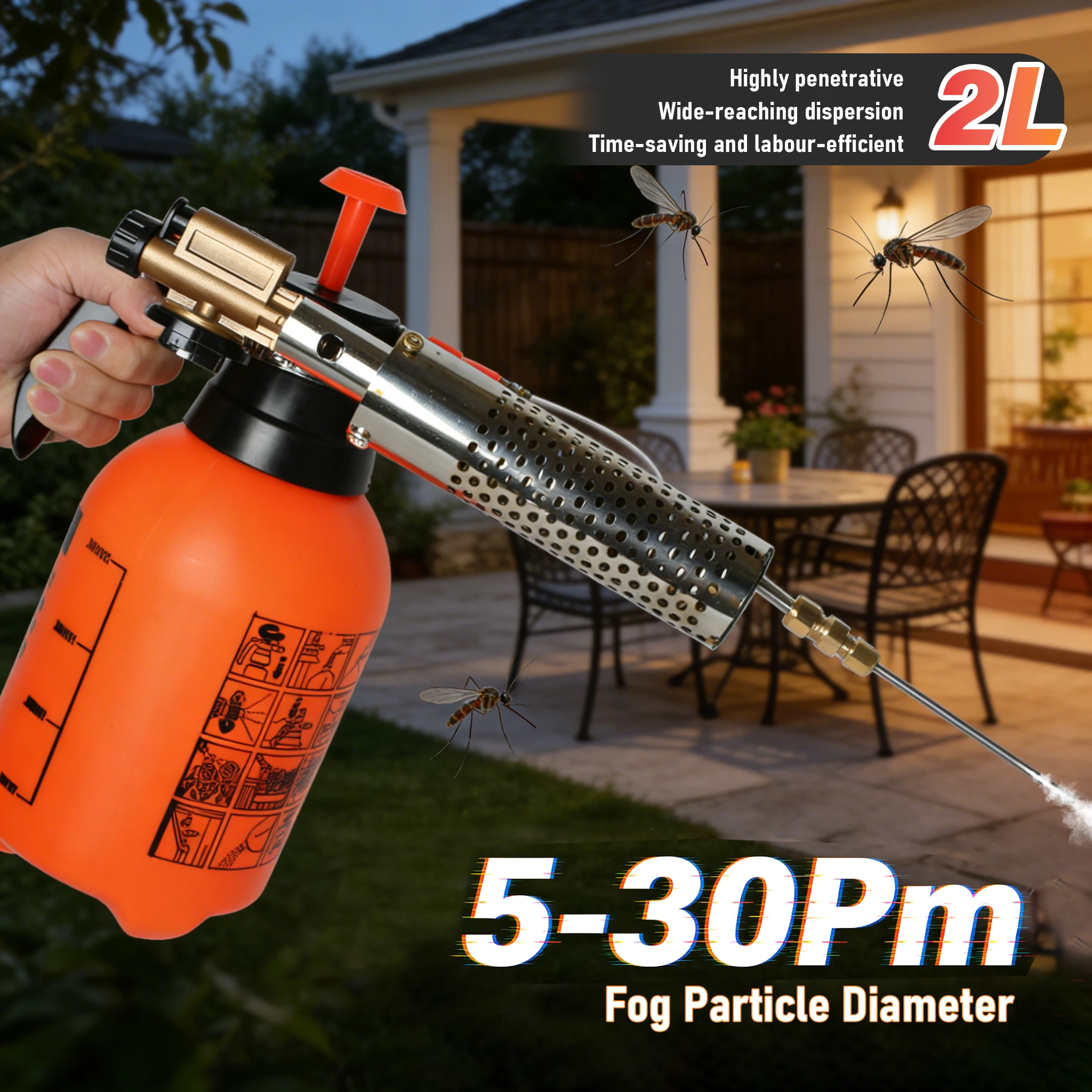 2L Portable Thermal Fogger Pest Control Equipment Insect Killer Fogging Machine for Mosquito Eradication And Pest Management