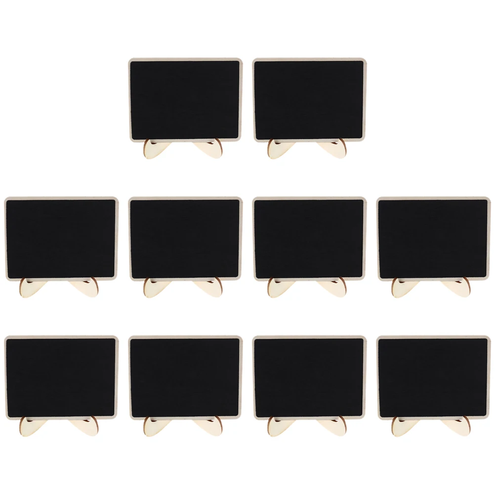 

10 Pcs Chalk Sign Small Blackboard with Easel Office Desk Decor Tabletop Signs Write