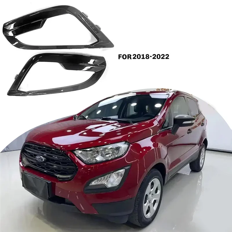 Headlight Trim Frame Front Bumper Fog Light Cover Bezel For Ford Ecosport 2018-2022 Left Right Replacement Set