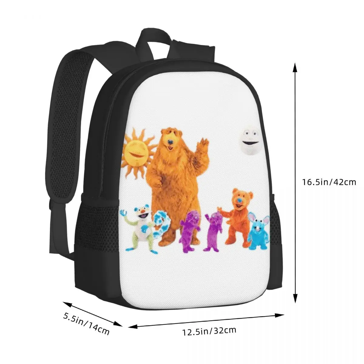 Bear In The Big Blue House Student Backpack School Bag Hiking Travel Daypack for Boys Girls Fashion Bookbag Shoulder Bags