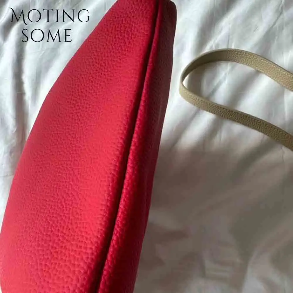 Motingsome Minimalism Soft Cloud Bag for Women Luxury Full Grain Cowhide Fashion Shoulder Pouch Retro Fold Handbag 2024 New