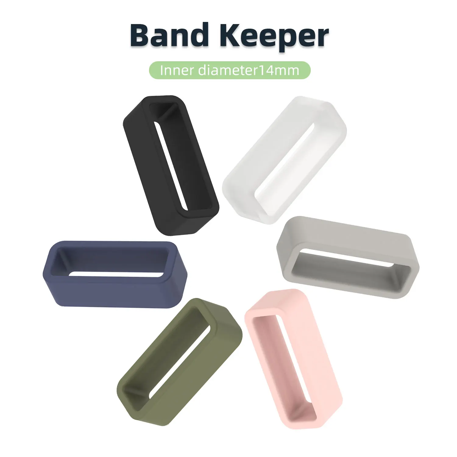 3pcs Silicone Strap Ring 14mm Watch Bands Holder Waterproof Loops Security Watch Accessories Rubber Band Keeper