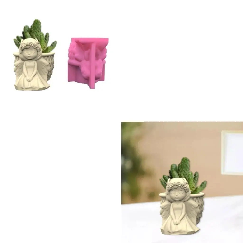 

Flower Pot Silicone Mold 3D Girl Planter Concrete Mold DIY Craft Resin Epoxy Mold DIY Pen Holder Decoration