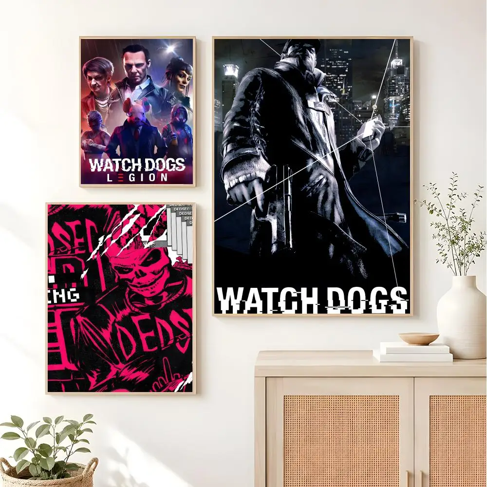 Action game Watch Dogs Poster Sleek Living Space Accents Current Style Home Wall Decor