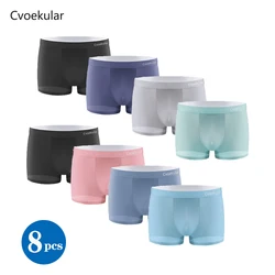 Cvögular 8 Uds Hombre Boxer seda hielo Underwaer Bokserki Meskie lencería Sexy Sous Vetement Homme Calzoncillos pantalones cortos calzoncillos