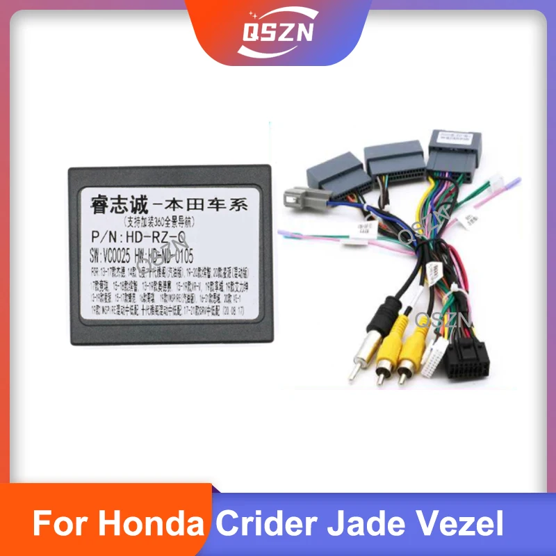 

Canbus box Adaptor Decoder For Honda Crider 2013 2019 Jade Vezel 2014 With 16Pin Power Wiring Harness Cable Android Car Radio