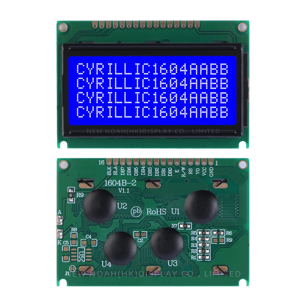 Cyrillic Blue Film White Letters 1604B-2 LCD Module IPC 16PIN 04*16 ST7066U Industrial Display Screen Stable Supply Of Goods