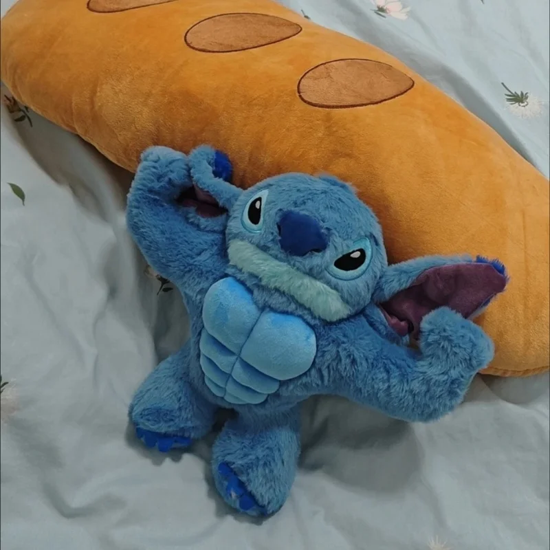Nouvelle figurine d'animation Muscle Lilo & Stitch, jolie poupée en peluche, collection familiale, ornement en peluche, cadeau préféré pour enfant