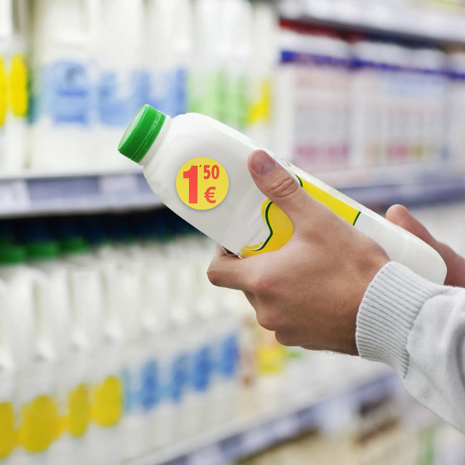 

1 Roll Eye-Catching Round Price Marker Labels Adhesive Pricing Stickers for Supermarket Sale Small Retail Display