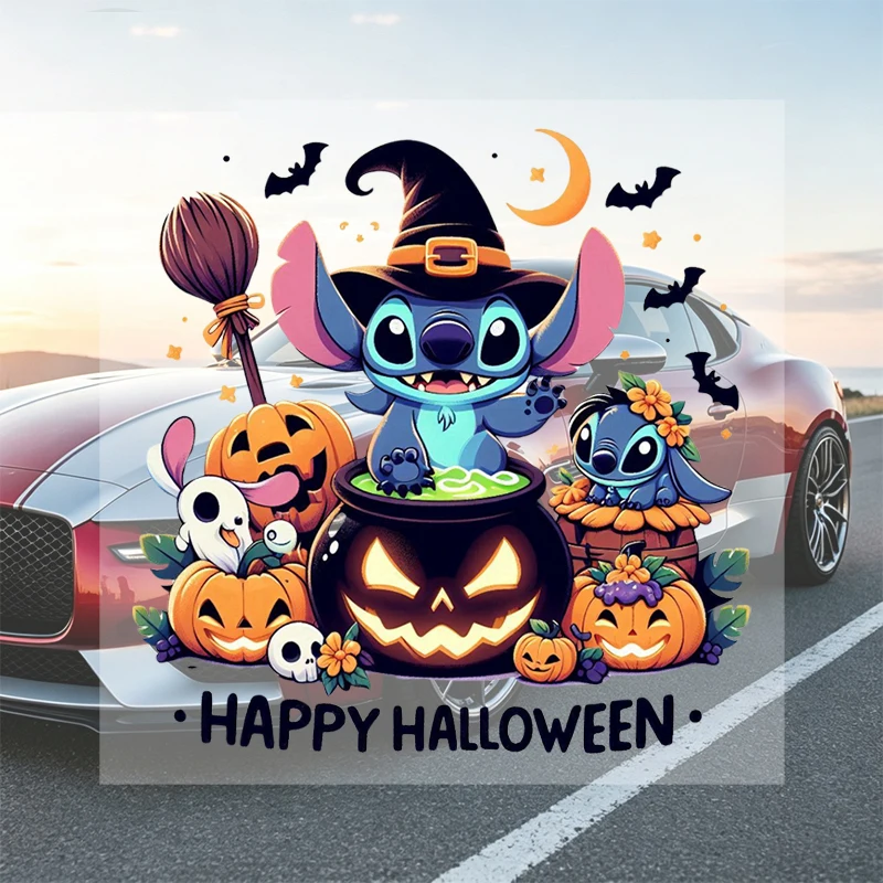 Car Stickers Cute Stylish Halloween Vinyl Decal Waterproof Die Cut Scratch Resistant for Fuel Tank Gas Cap Car Door Auto Decor