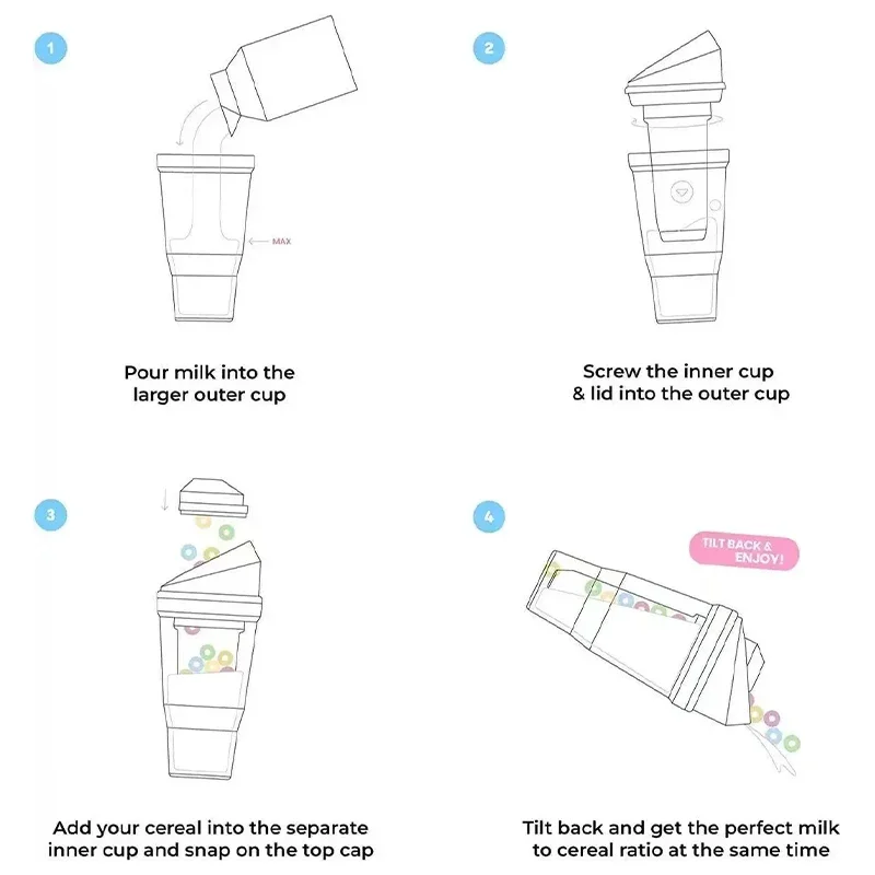 كوب دقيق الشوفان للإفطار، كوب سلطة زبادي الجوز المحمول، صندوق بينتو للبالغين من دقيق الشوفان طوال الليل، قابل لإعادة الاستخدام #5