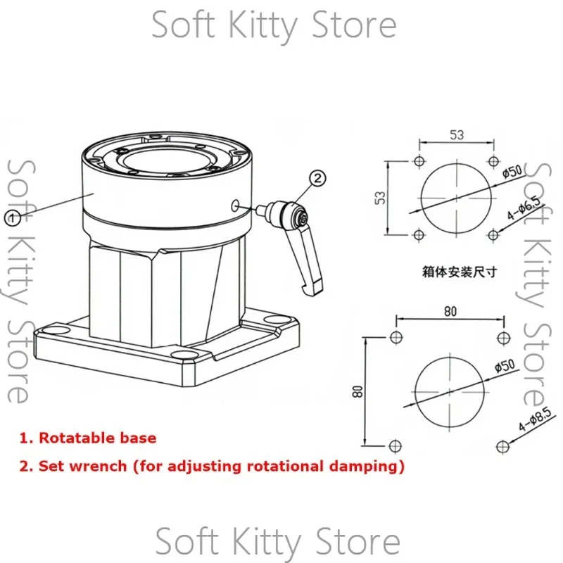 44‑60‑160‑00 Rotatable Cantilever Control Box Base, Machine Tool Cantilever Connector