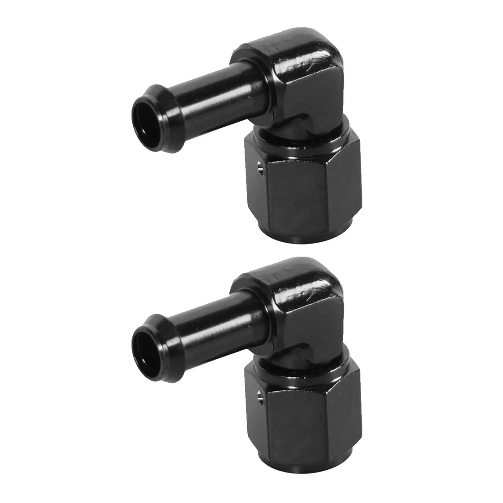 6AN AN6 Female Swivel Barb Fitting 90 Degree Aluminum Quick Connect Elbow Adapter Black Anodized Barb Fuel Line Adapter