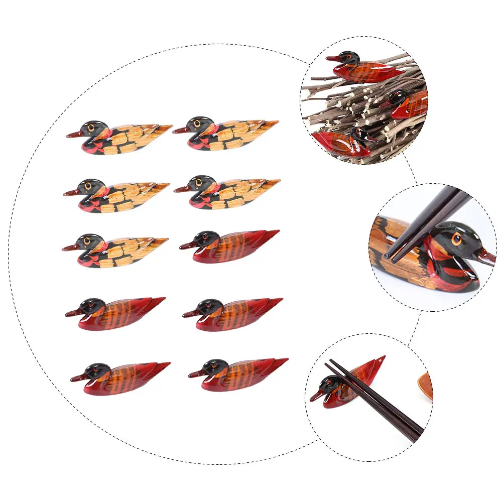 

20 Pcs Duck Chopsticks Rest Practical Holder Home Cute Resin Dining Supply Support