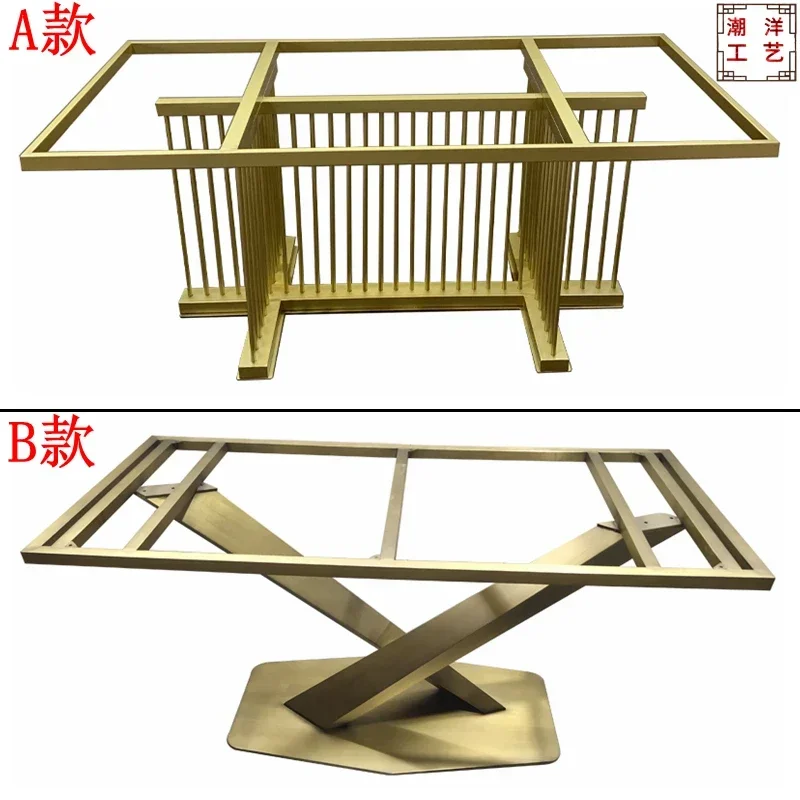 Light luxury table foot bracket Customized wrought iron foot Marble frame Rock slab  Dining table legs Large