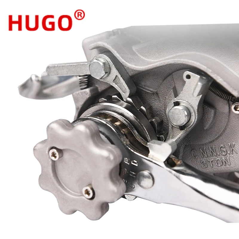 HUGO Aluminum Alloy Lever Hoist 0.75t 1.5t 3t 6t Portable Manual Operated Hoist Mini Chain Block For Lifting 3m 6m