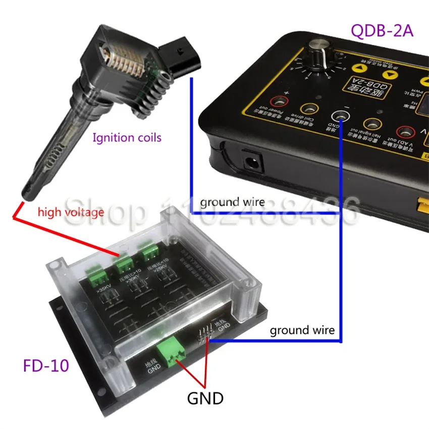 FD-10 Auto Vehicle Ignition Coil Discharger Tester Voltage Leakage Testing Module for IG80 QDB-2A Ignition Coil Test