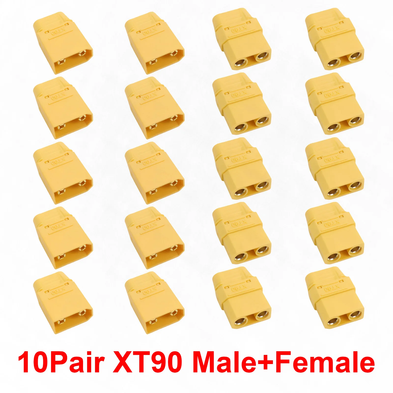 XT90-Stecker Männlich-Weiblich-Verbinder Kupfer-Kugelstecker Schweißklemmen Stromstecker für RC Lipo Akku Ladeadapter