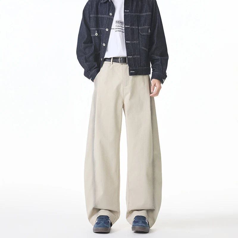 Men's Solid Color Casual Pants Autumn Winter Elastic Waist Slimming Wrinkle Resistant Micro Elastic Fashion Versatile Sports