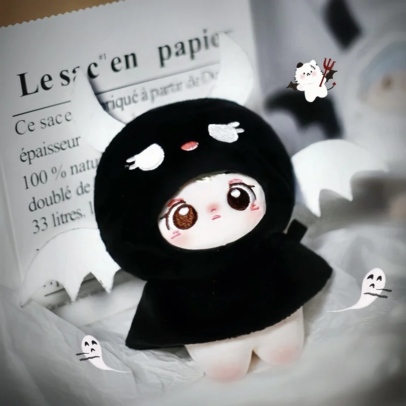 Ubranka dla lalek bawełnianych 10 cm, kawaii, wzór diabła-ośmiornicy, zwykłe ciało, sukienka z rozgwiazdą, zabawka do przebierania dla lalek i akcesoria.