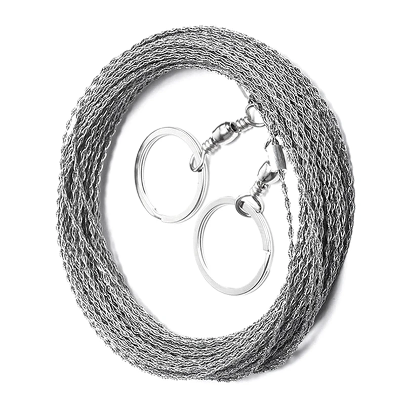 Rope Saw Portable Stainless Steel Wire Saw Manual Cutting Chain Camping Hiking Survive Woodworking Tools(9.8Feet) Easy Install