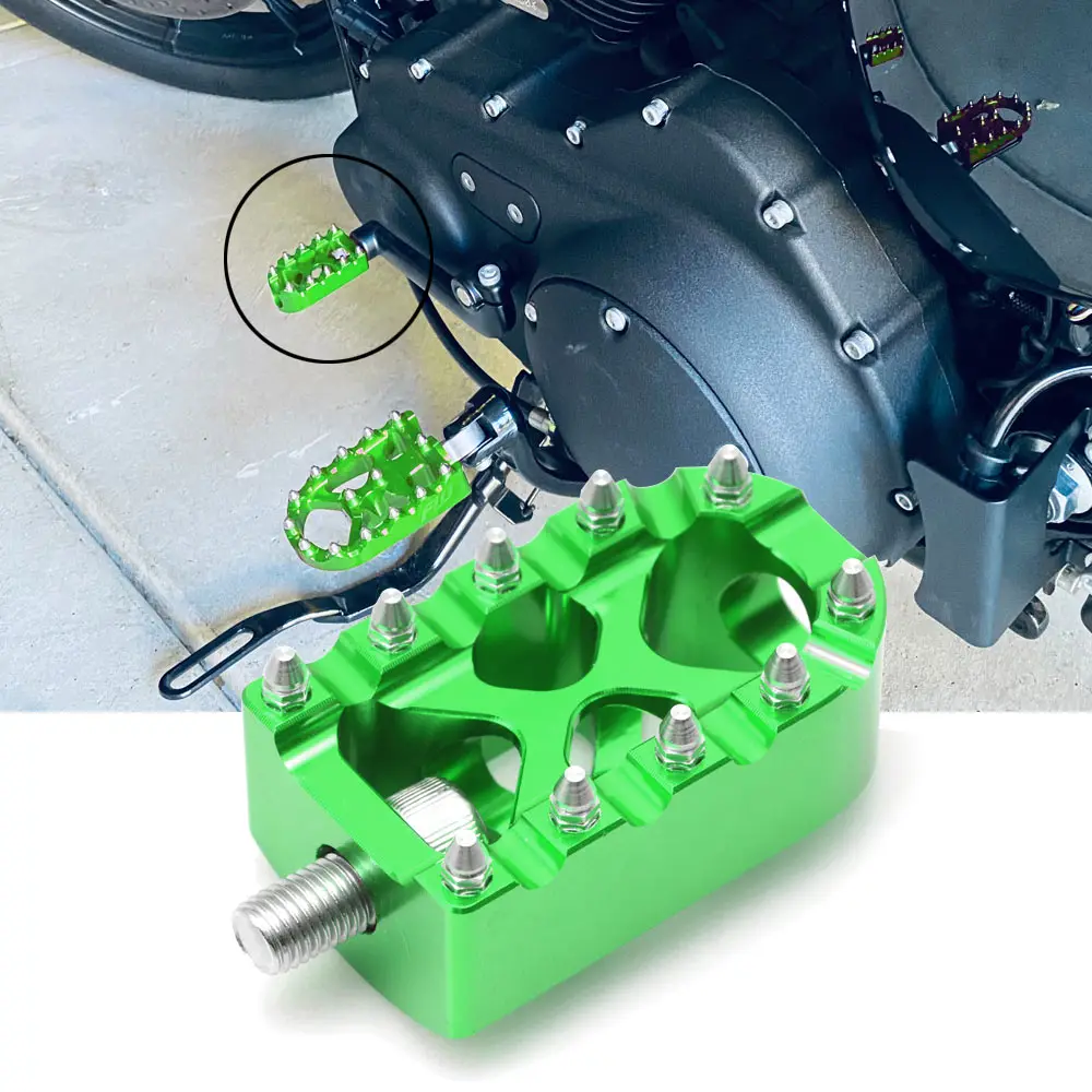 

For Harley Touring Road Glide FLT 1986-2022 Softail FL Dyna FLD Motorcycle Floorboard Riot Foot Pegs Footrest Pedals Shifter Peg