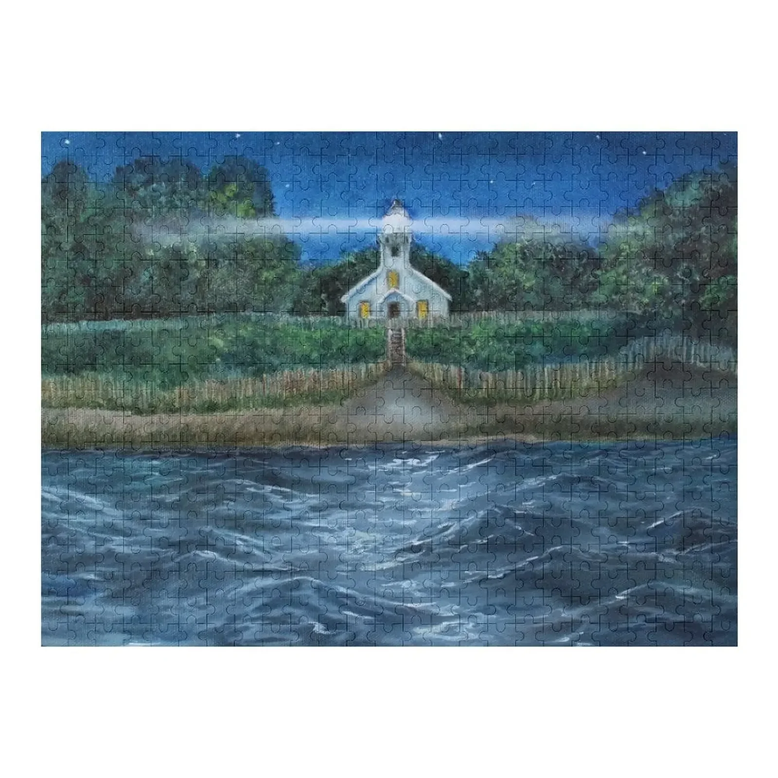 

Mission Point Lighthouse Jigsaw Puzzle Photo Personalized Gifts Name Wooden Toy Puzzle