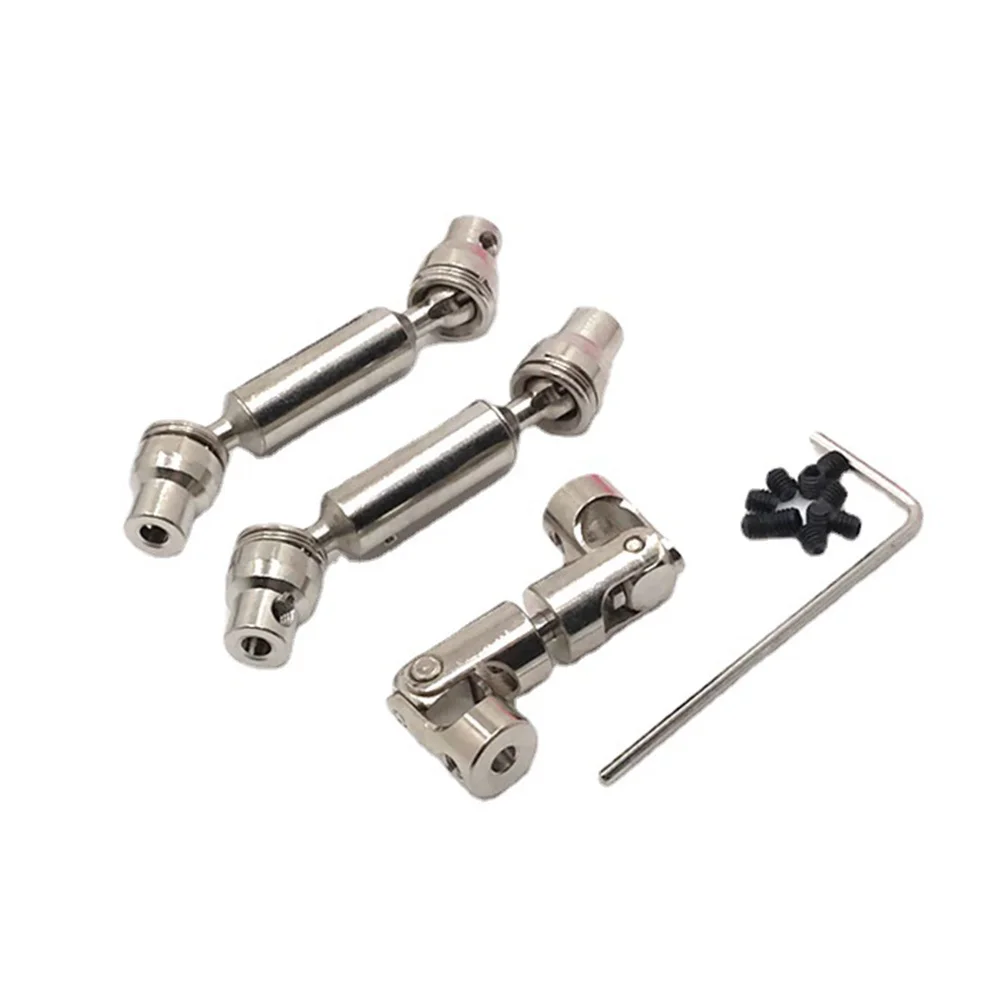 3 Stuks Metalen Aandrijfas Cvd Voor Wpl B16 B36 Q60 Q63 Q64 Mn77 Fy004 6wd 6X6 1/16 Rc Auto Upgrade Onderdelen