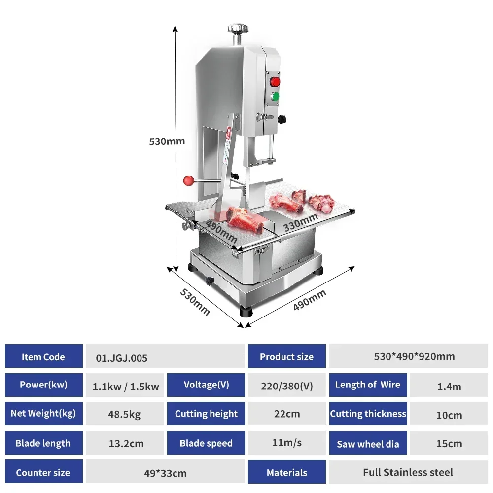 Hot Sale Bone Saw Meat Cut Machine Price Commercial Electric Bone Cutting Machine