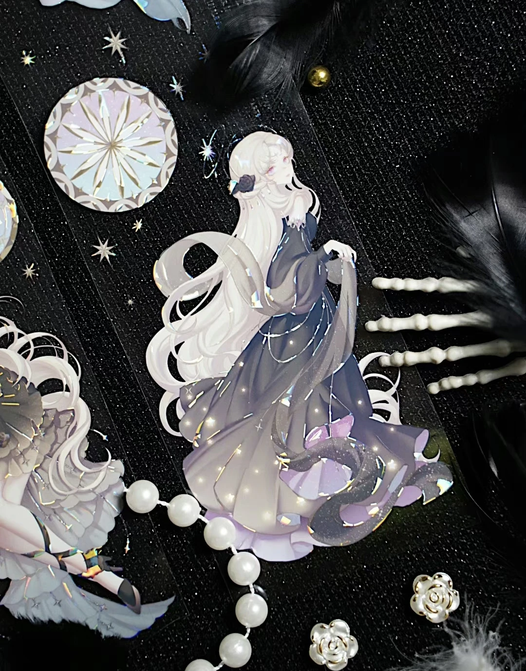 الجنية الظل من القمر نجمة فتاة اشي PET الشريط ل بطاقة مخطط صنع DIY بها بنفسك سكرابوكينغ خطة ديكور ملصق #2