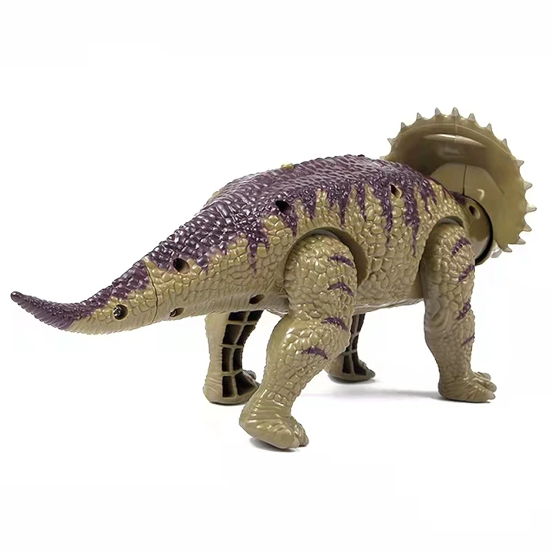 Triceratops Electric Simulation Animal Model Walking Dinosaur Children's Novel And Funny Toy Set