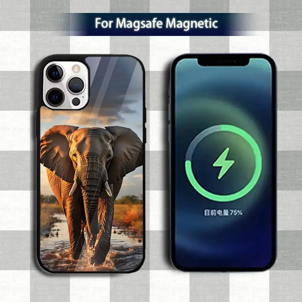 حافظة هاتف ضخمة على شكل فيل على شكل حرف A لهاتف آيفون 13,12,15,17,11,16,14,Pro,Max,Plus,Mini,Magsafe,حافظة شحن لاسلكية مغناطيسية #3