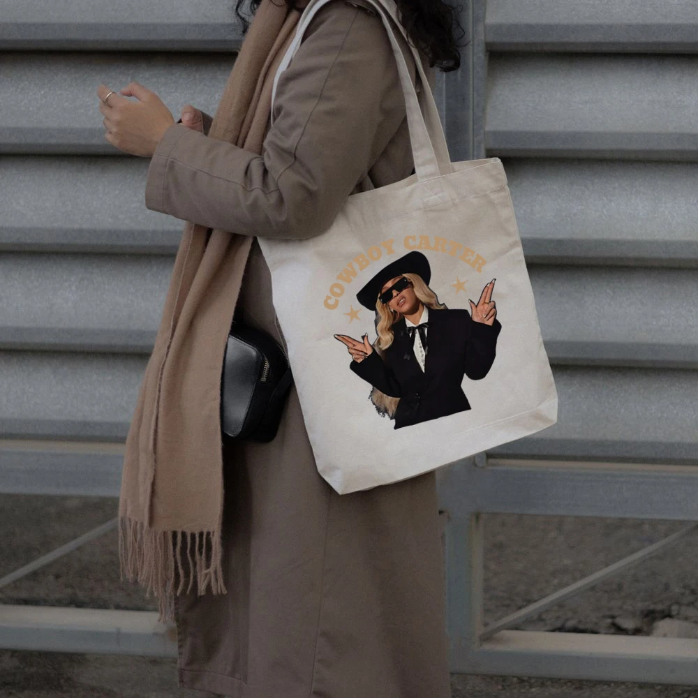 Beyonce Cowboy Carter Canvas Bag Country Song Tote Bag new album Renaissance peripheral storage bag