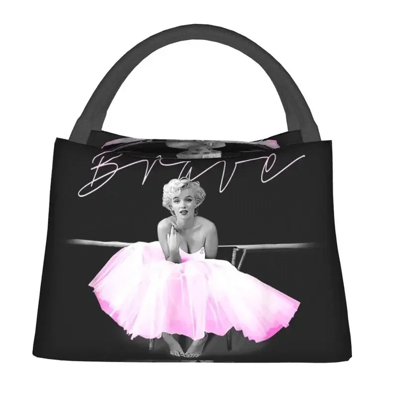 Actress Marilyns Monroe Insulated Lunch Bag for Camping Travel Model and Singer Waterproof Cooler Thermal Lunch Box Women