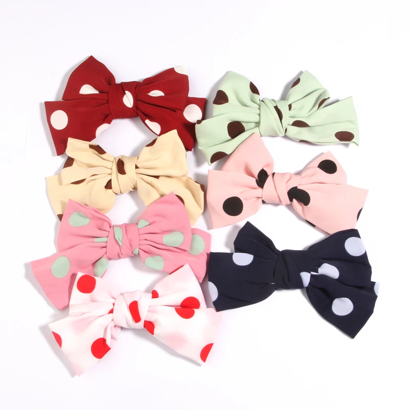 

7Pcs 4.8" 12cm Baby Hair Solid Chiffon Flower clips Newborn Baby Mini Hair Clips Hair Accessories Kids Hair Barrettes Girls Clip