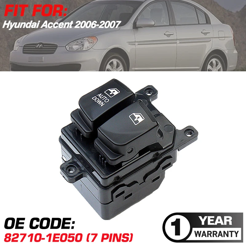 Electric Power Car Window Control Switch Panel For Hyundai Accent 2006 2007 2 Door 82710-1E050 93570-1E010 827101E050 935701E010