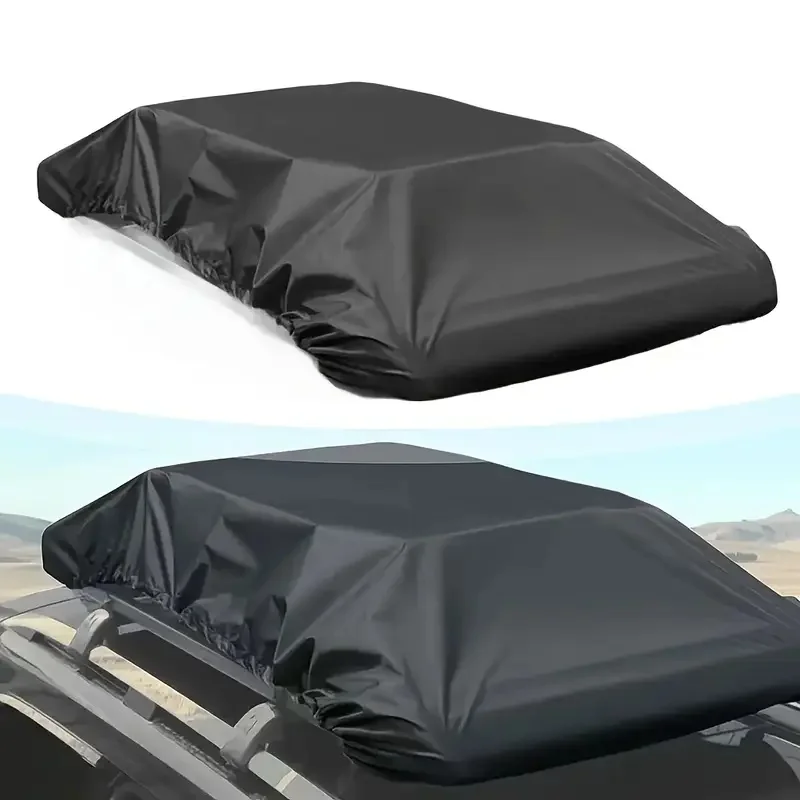 Copertura per scatola da tetto per auto Copertura per scatola da tetto per auto Portapacchi Acqua Pioggia a prova di polvere per SUV Viaggi all'aperto Tessuto Oxford rivestito in argento 210D