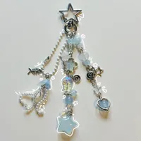 Sea Star keychain y2k blue jellyfish keychain