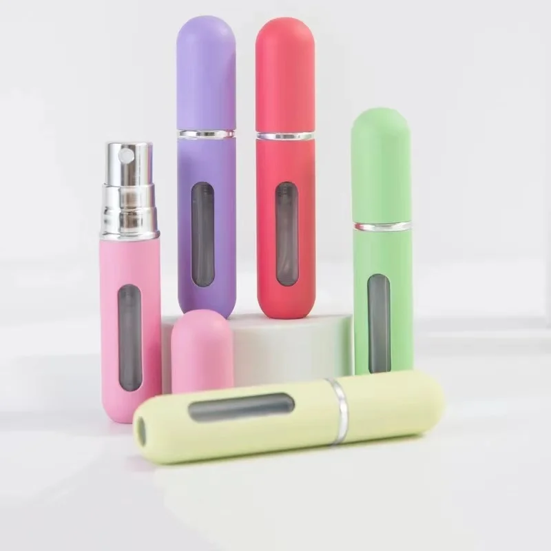 1/5Pcs Candy Color Bottom Filling Perfume Bottle 5ml 8ml Portable Travel Liquid Sub-Bottling Refillable Jar Empty Spray Cosmetic