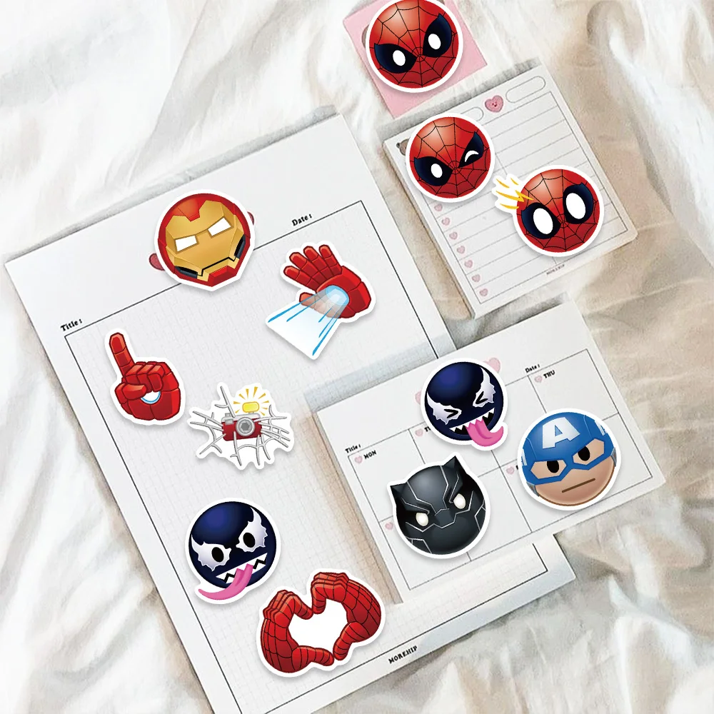 สติกเกอร์ดิสนีย์ 50 ชิ้น ลายมาร์เวล ดิ อเวนเจอร์ส ฮีโร่ มีม ตัวการ์ตูนสุดเท่ ลายสไปเดอร์แมน สำหรับติดกันชนรถยนต์ ขวดน้ำ โทรศัพท์ หมวกนิรภัย